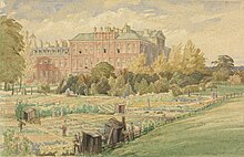 Allotments at Kensington Palace during the First World War, by Henry Rushbury Kensington Palace and Allotments Art.IWMART1127.jpg