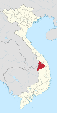 मानचित्र जिसमें कौन तूम प्रान्त Kon Tum हाइलाइटेड है