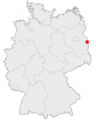 Geografische Lage von Frankfurt (Oder) (Location of Frankfurt)