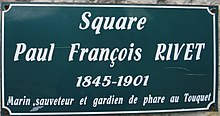 Le Touquet-Paris-Plage - Fotografie a pătratului Rivet plaque.jpg