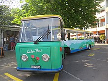 Der Lidobus in Weggis bei der Schiffsstation