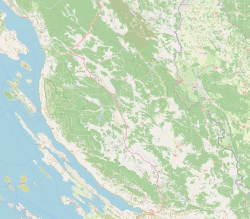 Štikada na karti Ličko-senjske županije