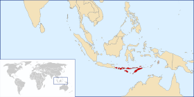 Mapa de las islas menores de la Sonda