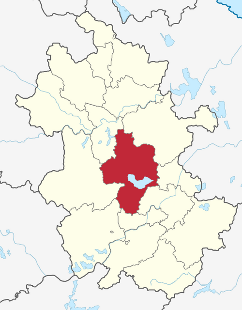 Location of Hefei City jurisdiction in Anhui