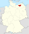 Tyskland, beliggenhed af Güstrow markeret