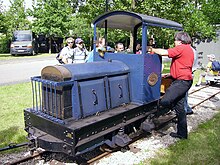 Fotografia unei mici locomotive.