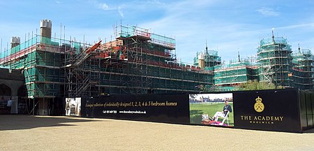 Refurbishment of the site underway in 2015 London, Woolwich-Shooters Hill, former Royal Military Academy 10.jpg