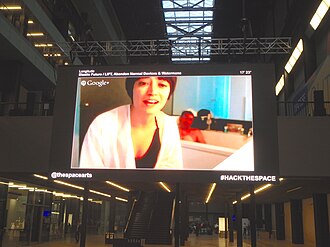 Longitude Episode 1 (2014) playing in the Turbine Hall at the Tate Modern Longitude Episode 1, Tate Modern.JPG