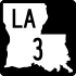 Louisiana Highway 3 işaretçisi