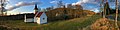 Lysekloster kapell, Lysekloster hovedgård, Lyseklostervegen, Os, Hordaland, Norway Distorted panorama photo 2019-11-28 IMG 6071.jpg