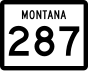 Montana Highway 287 işaretçisi