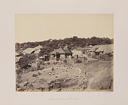 altes Foto des Atibaleshwar-Tempels und des Panchganga-Tempel-Rückworts.