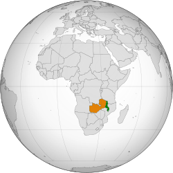 Map indicating locations of Malawi and Zambia