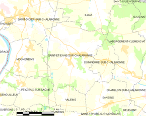Poziția localității Saint-Étienne-sur-Chalaronne