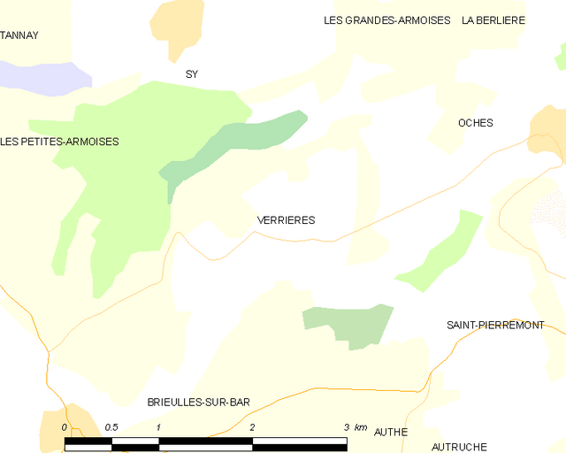 Poziția localității Verrières