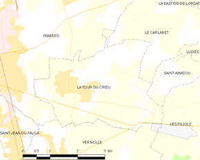 Poziția localității La Tour-du-Crieu