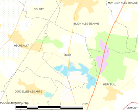 Mapa obce Tailly