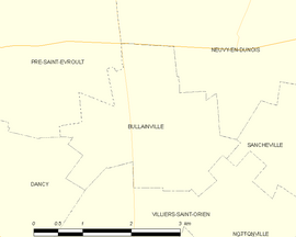 Mapa obce Bullainville