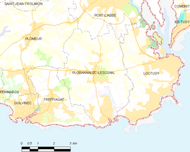 Mapa obce Plobannalec-Lesconil