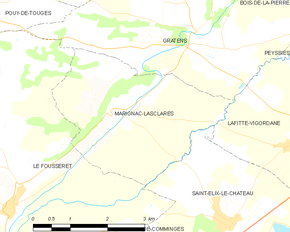 Poziția localității Marignac-Lasclares