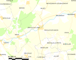 Kart over Einville-au-Jard