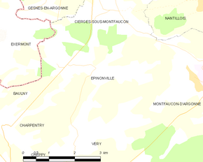 Poziția localității Épinonville