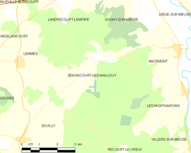 Mapa obce Senoncourt-les-Maujouy