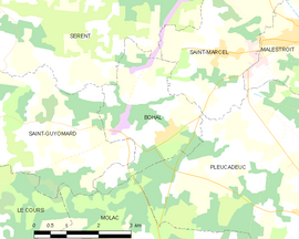 Mapa obce Bohal