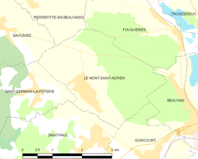 Poziția localității Le Mont-Saint-Adrien