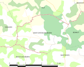Poziția localității Saint-Girons-en-Béarn