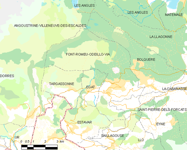 Poziția localității Font-Romeu-Odeillo-Via