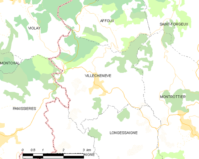 Villechenève - Localizazion