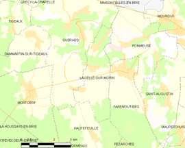 Mapa obce La Celle-sur-Morin