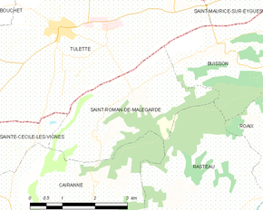 Poziția localității Saint-Roman-de-Malegarde