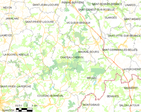 Poziția localității Château-Chervix