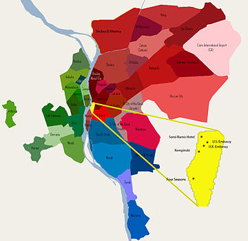 This locates Garden City within Cairo, and enlarges it in order to add landmarks