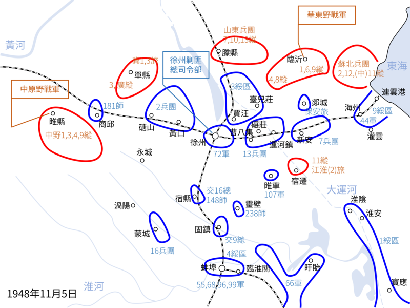 File:Map of Hsupeng battle (Huaihai campaign) on Nov 05 1948 in Chinese Civil War.png