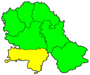 Harta districtului Srem în cadrul Serbiei