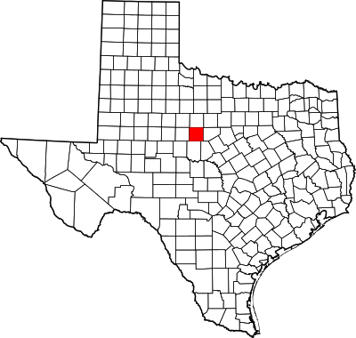 Locatie van Callahan County in Texas
