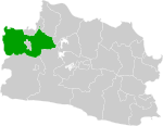 Map of West Java highlighting Bogor Regency.svg