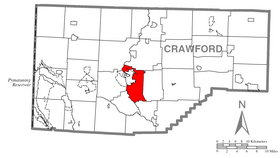 Locatie van West Mead Township