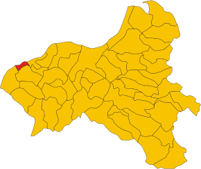 Localizarea în provincia Vibo Valentia