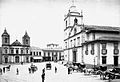 Português: Praça da Sé em foto de 1880 de Marc Ferrez. A velha catedral de São Paulo está à direita.