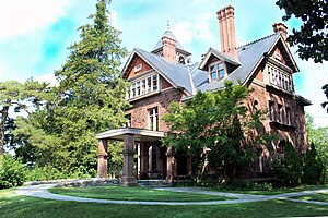 Marsh Hall, the original building of the Yale Forest School, as seen from Prospect Street