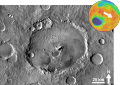 Čeština: Snímek zachycuje impaktní kráter Müller na povrchu Marsu. English: Image of impact crater Müller on Mars.