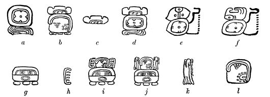 Fig. 13. Glyphs built up on a phonetic basis.