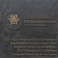 * Nomination Memorial to victims of the NS-regime in Bad Waldsee, dedicated to persons killed on the death marsh in April 1945: fr:Auguste Bonal - Lucien Monjoin - Karl Panhans - Julius Spiegel --Kritzolina 17:04, 6 December 2023 (UTC) * Promotion  Support Good quality. --Plozessor 06:05, 7 December 2023 (UTC)