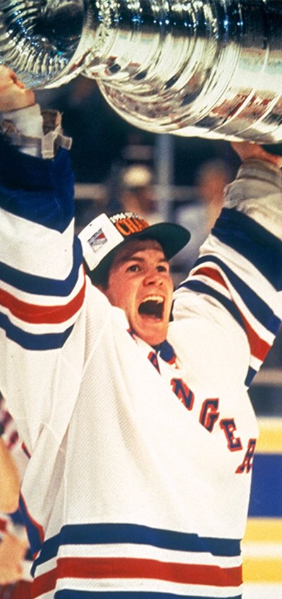 Richter lifting the Stanley Cup in 1994