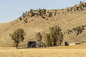 Die Miller Ranch innerhalb des National Elk Refuge