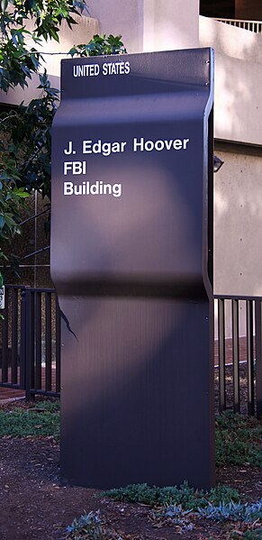 File:Modern sign at SE corner - J Edgar Hoover Building - Washington DC - 2012.jpg